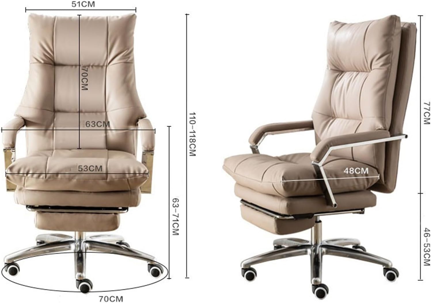 引き取り限定♪INFIZA♪ALOBICS♪前後ディスク♪通勤通学やレジャーに♪ 調節可能なエグゼクティブオフィスチェア - 90°～170
